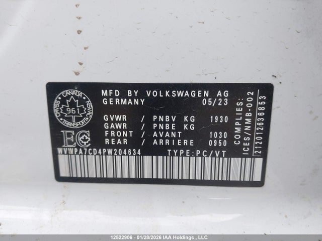 WVWPA7CD4PW204634 Volkswagen Golf GTI