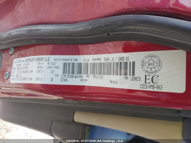1C4PJMDS8FW614041 Jeep Cherokee Limited