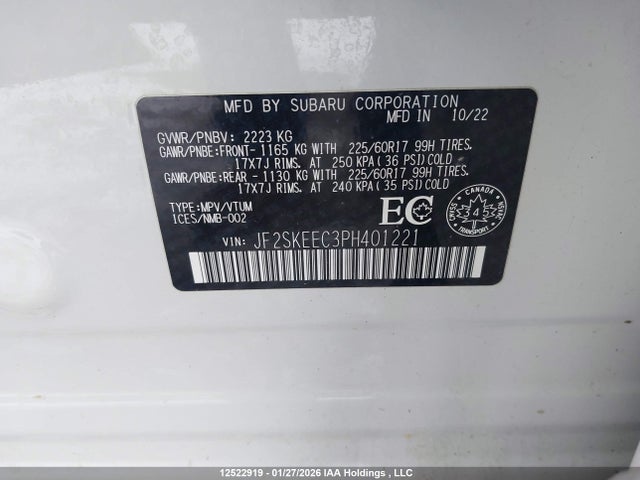 JF2SKEEC3PH401221 Subaru Forester Touring
