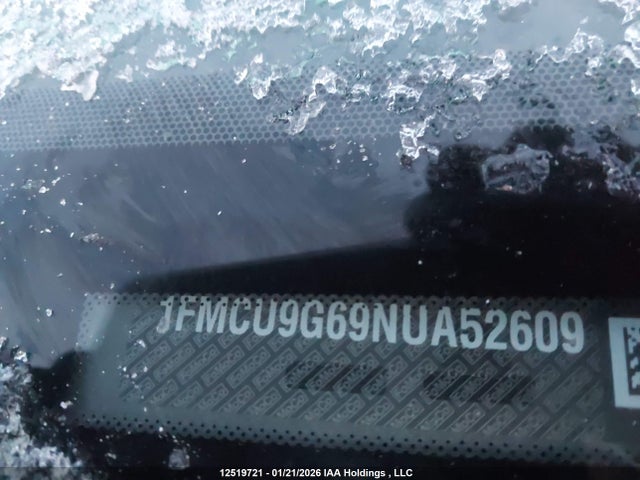 12519721 :رقم المزاد ، 1FMCU9G69NUA52609 vin ، 2022 Ford Escape Se مزاد بيع