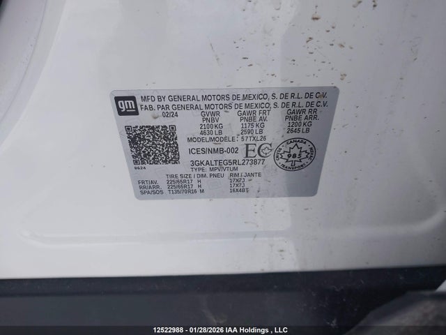 3GKALTEG5RL273877 GMC Terrain Sle