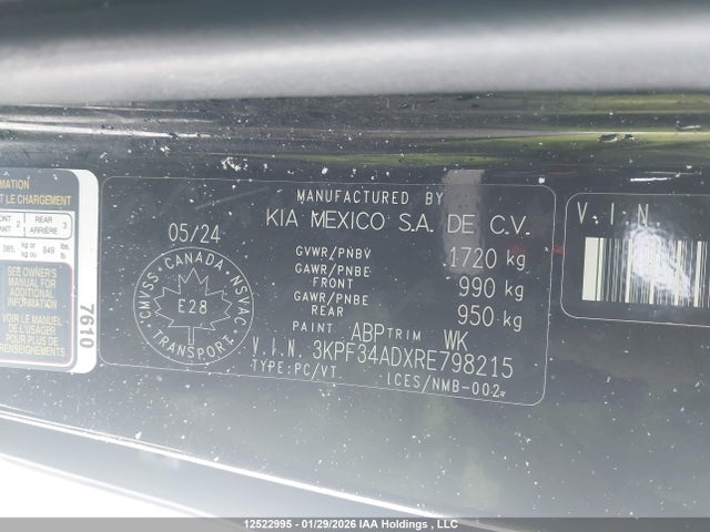 3KPF34ADXRE798215 KIA Forte Ex/ex+/ex Premium