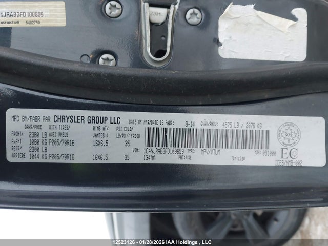 1C4NJRAB3FD100859 Jeep Patriot Sport/north