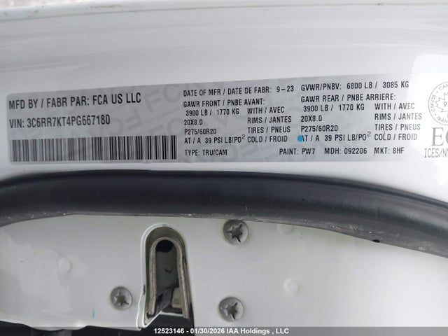 Aukcja sprzedaży 2023 Ram 1500 Classic Tradesman, vin: 3C6RR7KT4PG667180, numer aukcji: 12523146