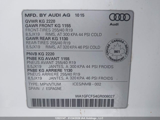 Audi Q3 Prestige 2016 WA1GFCFS4GR008027 Image 18