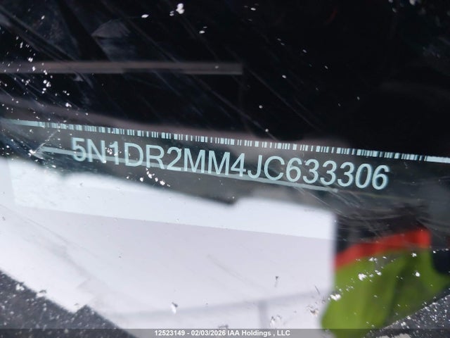 5N1DR2MM4JC633306 Nissan Pathfinder S/sv/sl/platinum