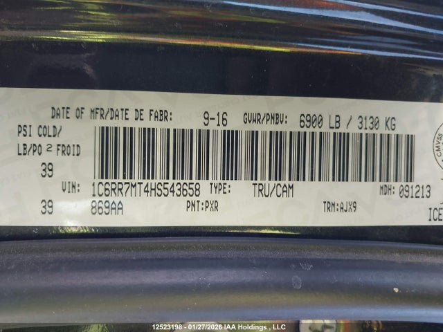RAM 1500 Sport 2017 1C6RR7MT4HS543658 Image 9