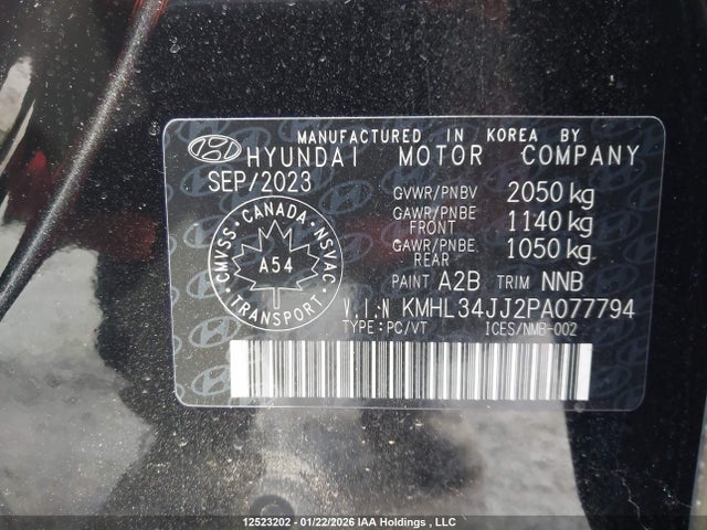 KMHL34JJ2PA077794 Hyundai Sonata Hybrid/sel
