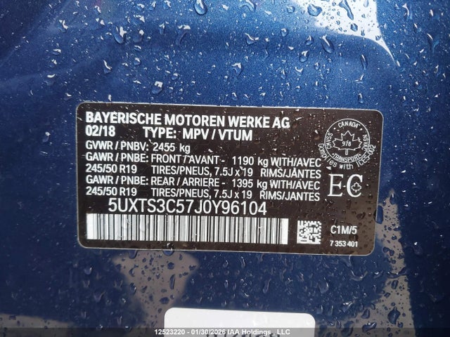 5UXTS3C57J0Y96104 BMW X3 Xdrive30i