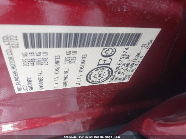 5N1AT3AA9NC675674 Nissan ROGUE S