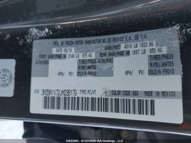 3MZBN1V72JM236179 Mazda Mazda3 50th Anniversary Edition/gs/se