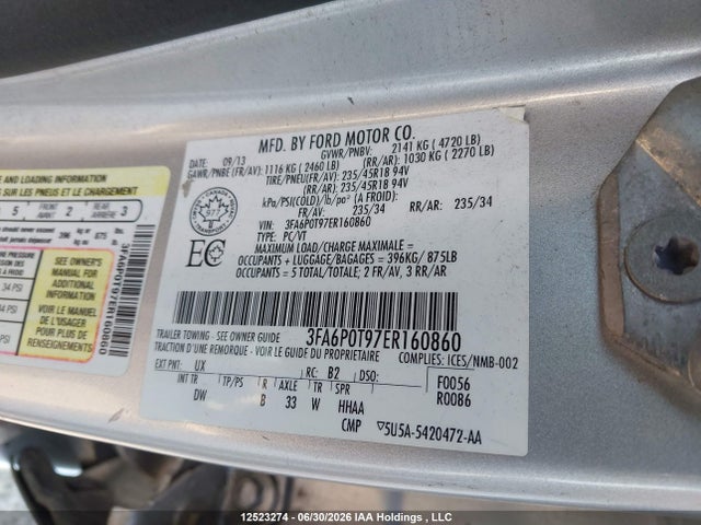 Ford FUSION SE 2014 3FA6P0T97ER160860 Image 18