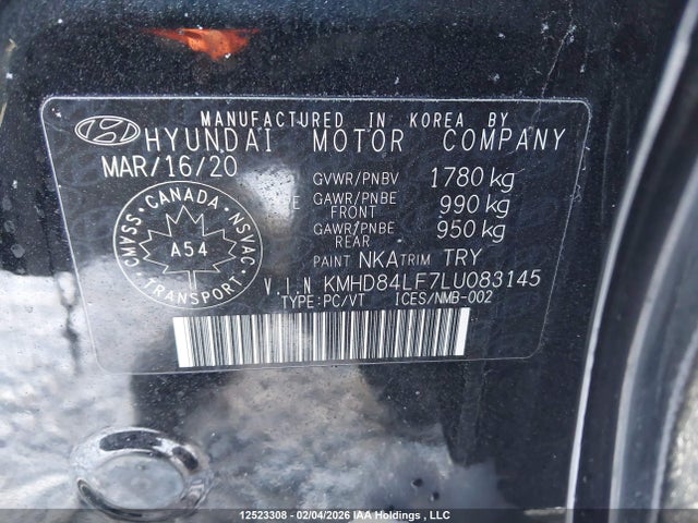 KMHD84LF7LU083145 Hyundai Elantra Preferred Auto Ivt