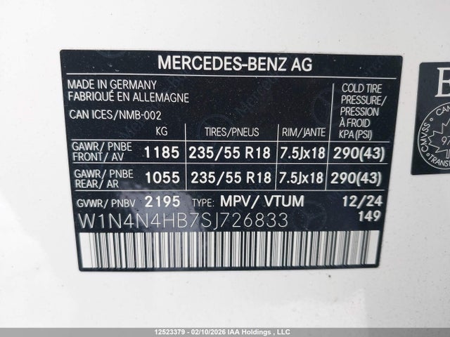 W1N4N4HB7SJ726833 Mercedes-Benz Gla 250 4matic