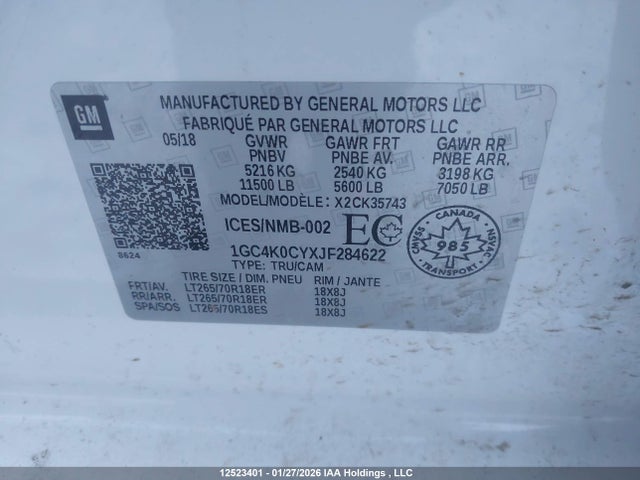1GC4K0CYXJF284622 Chevrolet Silverado 3500hd Ltz