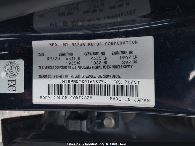 JM1BPBDY8R1658754 Mazda 3 Gt