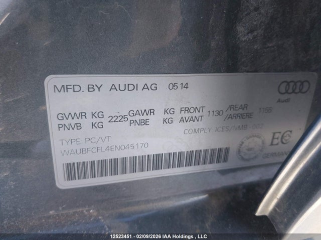 WAUBFCFL4EN045170 Audi A4 PREMIUM