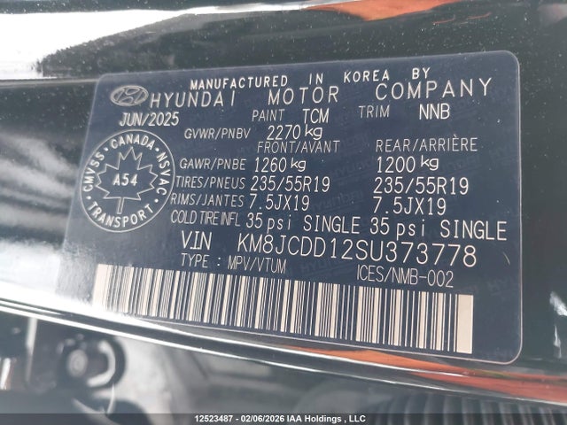 KM8JCDD12SU373778 Hyundai Tucson N-line Hybrid Awd