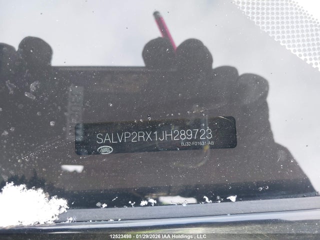 Aukcja sprzedaży 2018 Land Rover Range Rover Evoque Se, vin: SALVP2RX1JH289723, numer aukcji: 12523498
