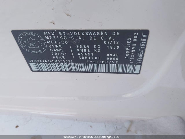 3VW2K7AJ8EM353073 Volkswagen Jetta 2.0l Trendline+