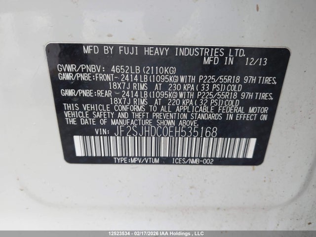 Subaru Forester 2.0xt Premium 2014 JF2SJHDC0EH535168 Image 9