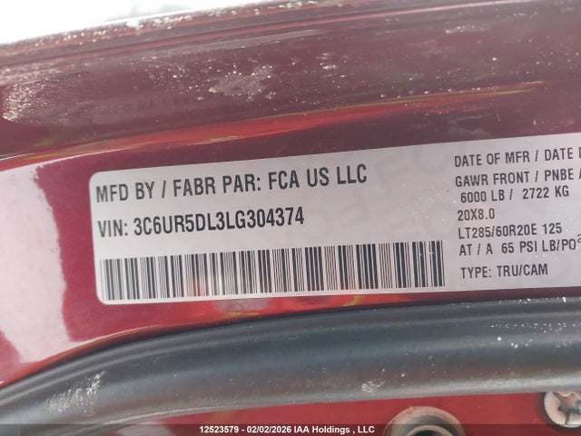 3C6UR5DL3LG304374 RAM 2500 Big Horn