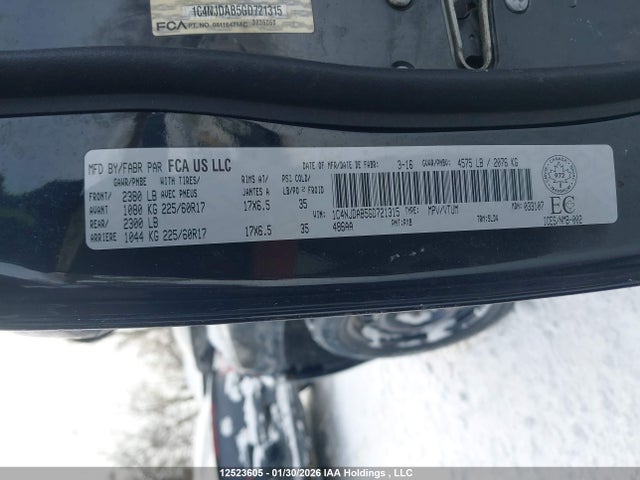 1C4NJDAB5GD721315 Jeep Compass Sport/north