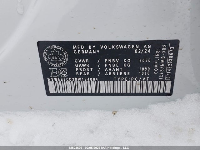 WVWEB7CD2RW184004 Volkswagen Golf R