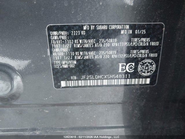 JF2SLDHCXSH548311 Subaru Forester Sport