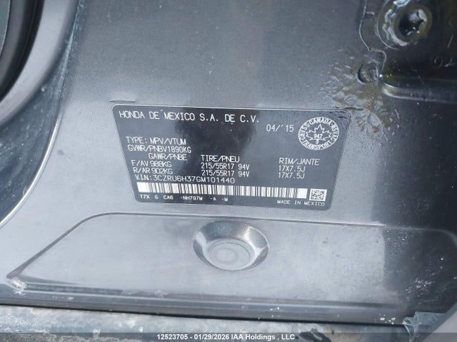 3CZRU6H37GM101440 Honda HR-V LX