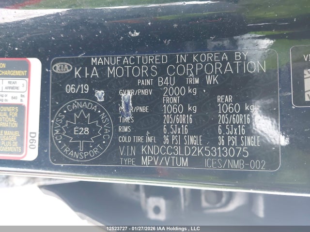Продажа на аукционе авто 2019 Kia Niro Sx/sx Touring, vin: KNDCC3LD2K5313075, номер лота: 12523727