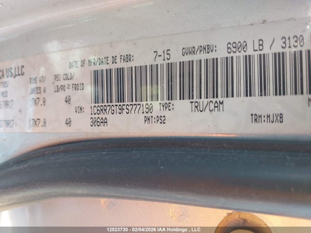 1C6RR7GT9FS777190 RAM 1500 Slt