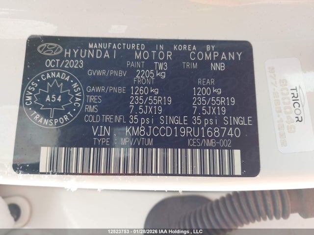 KM8JCCD19RU168740 Hyundai Tucson Ultimate Awd