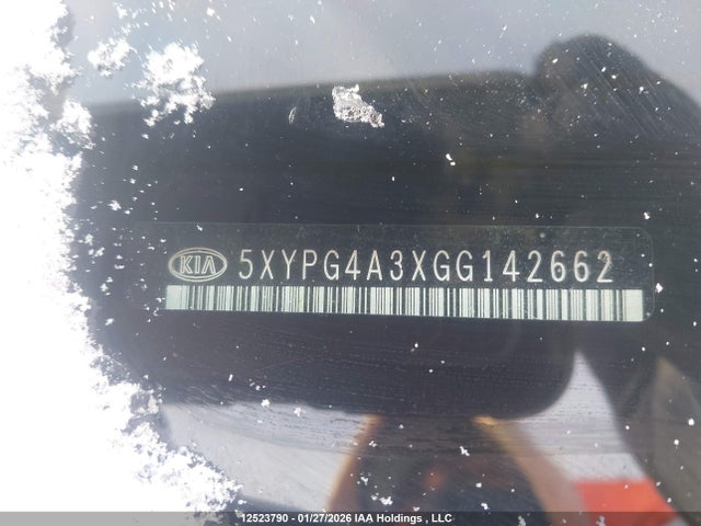 5XYPG4A3XGG142662 KIA Sorento 2.4l Lx