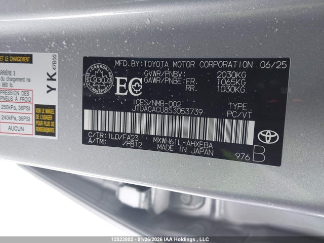 JTDACACU8S3053739 Toyota Prius Prime Se/xse/xse Premium