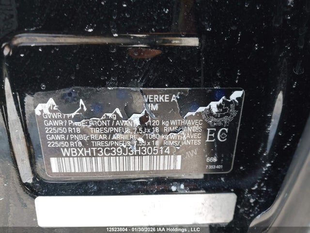 WBXHT3C39J3H30514 BMW X1 Xdrive28i