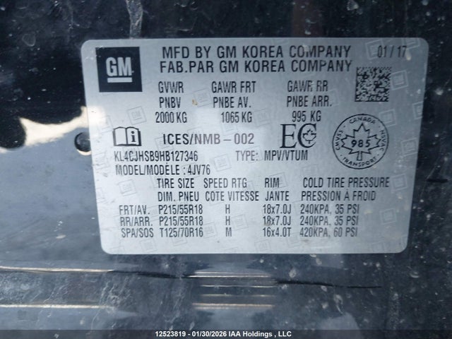 Buick Encore Premium 2017 KL4CJHSB9HB127346 Image 9