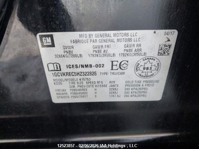 1GCVKREC5HZ322826 Chevrolet Silverado 1500 1lt