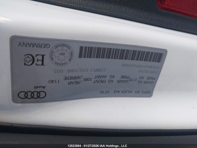 WAUBNAF40HN029309 Audi A4 Progressiv