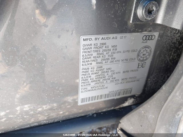 WA1LAAF70HD043742 Audi Q7 3.0t Progressiv