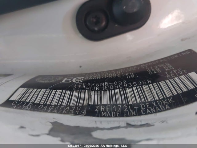 2T1BURHE0HC935358 Toyota COROLLA CE