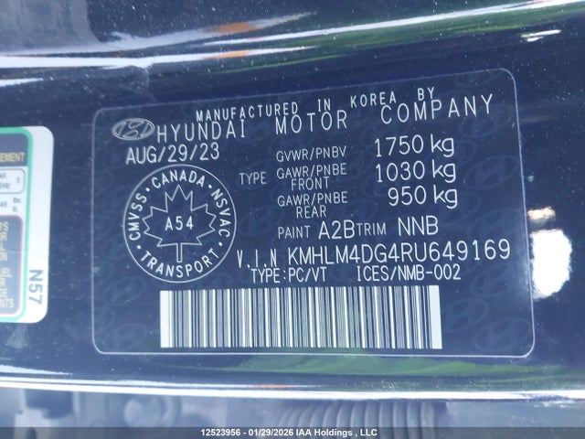 KMHLM4DG4RU649169 Hyundai Elantra