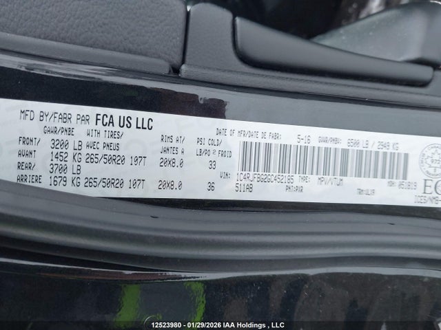 1C4RJFBG2GC452185 Jeep Grand Cherokee Limited