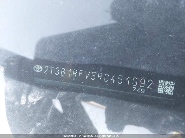 2024 Toyota Rav4 Le მანქანა იყიდება აუქციონზე, vin: 2T3B1RFV5RC451092, აუქციონის ნომერი: 12523983