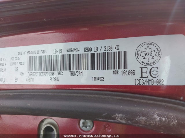 1C6RR7KT1KS721620 Dodge RAM 1500
