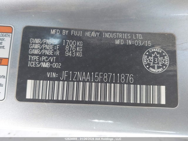 JF1ZNAA15F8711876 Scion Fr-s Release Series