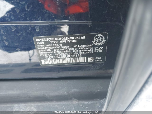 5UXCR6C09L9C26136 BMW X5 Xdrive40i