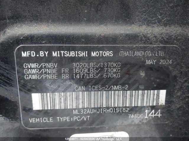 ML32AUHJ1RH015182 Mitsubishi Mirage