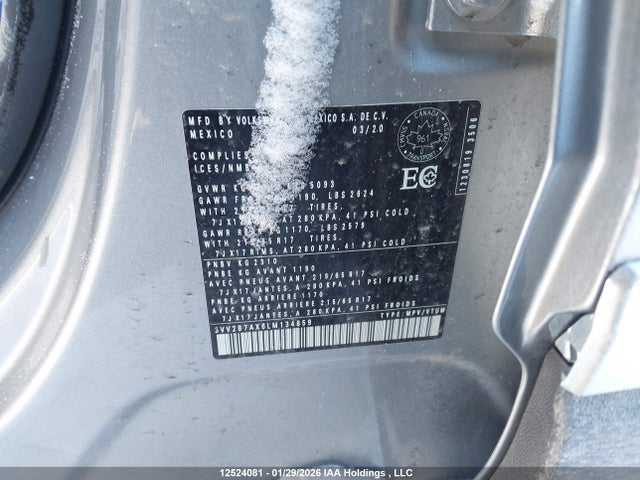 3VV2B7AX6LM134859 Volkswagen Tiguan Se/sel