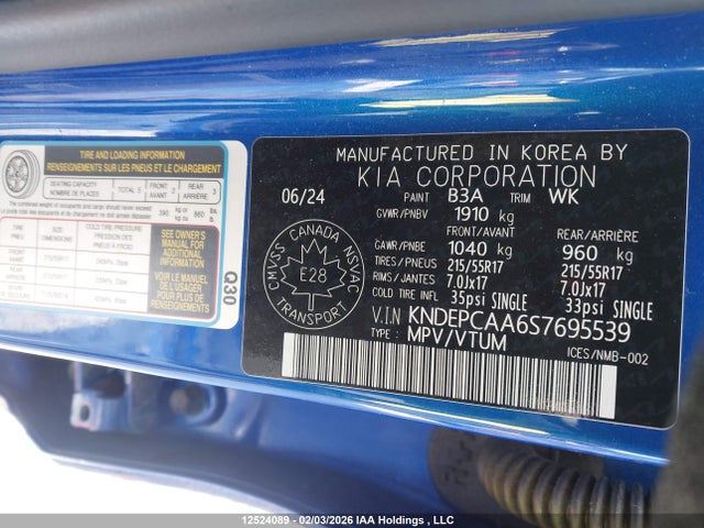 KNDEPCAA6S7695539 KIA Seltos Lx
